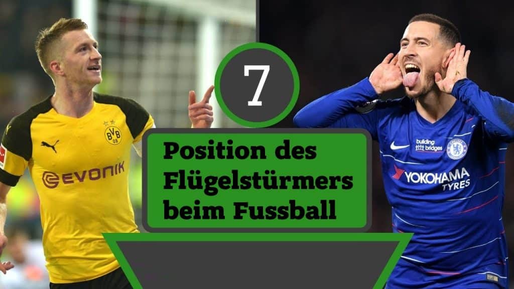 Position des Flügelstürmers beim Fussball