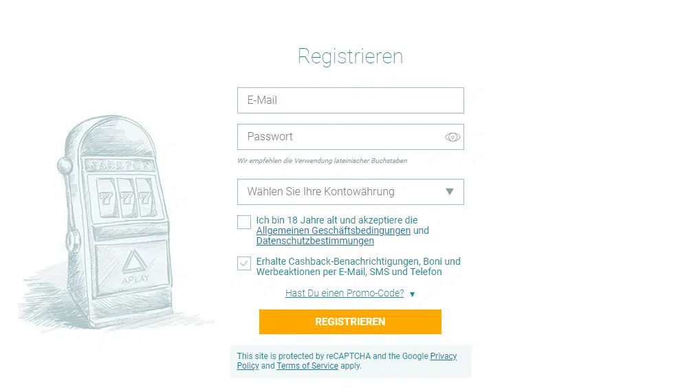 Wie kann man sich im Aplay Casino registrieren?