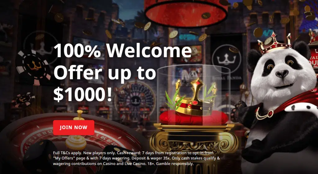 Royal Panda Willkommensbonus