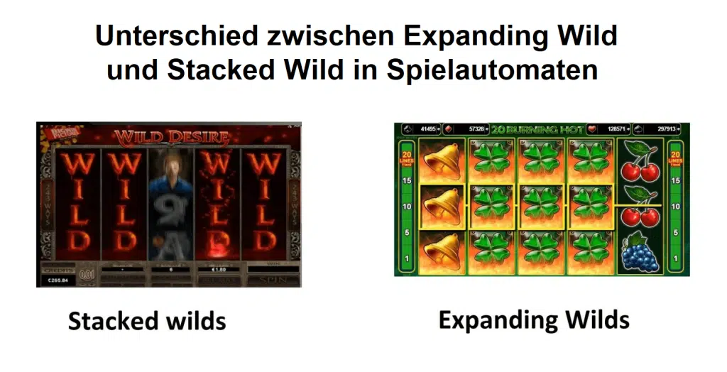Unterschied zwischen Expanding Wild und Stacked Wild in Spielautomaten