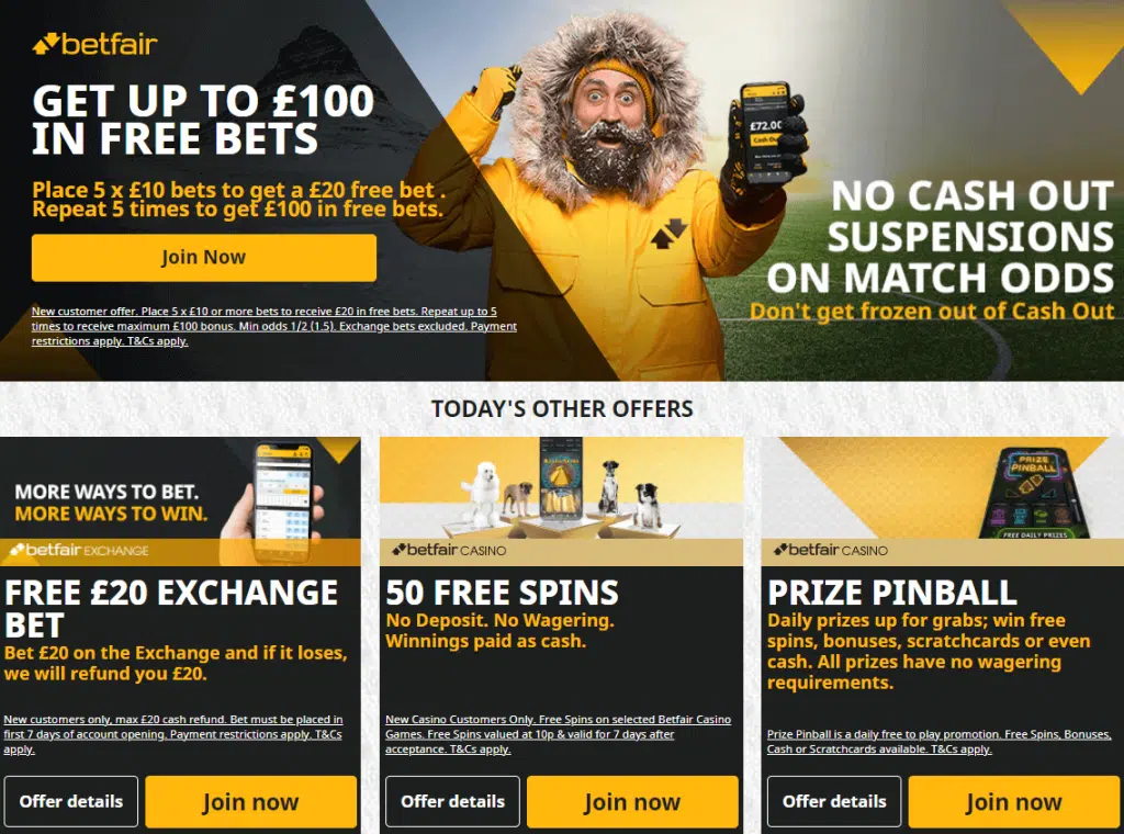 Willkommensbonus Betfair