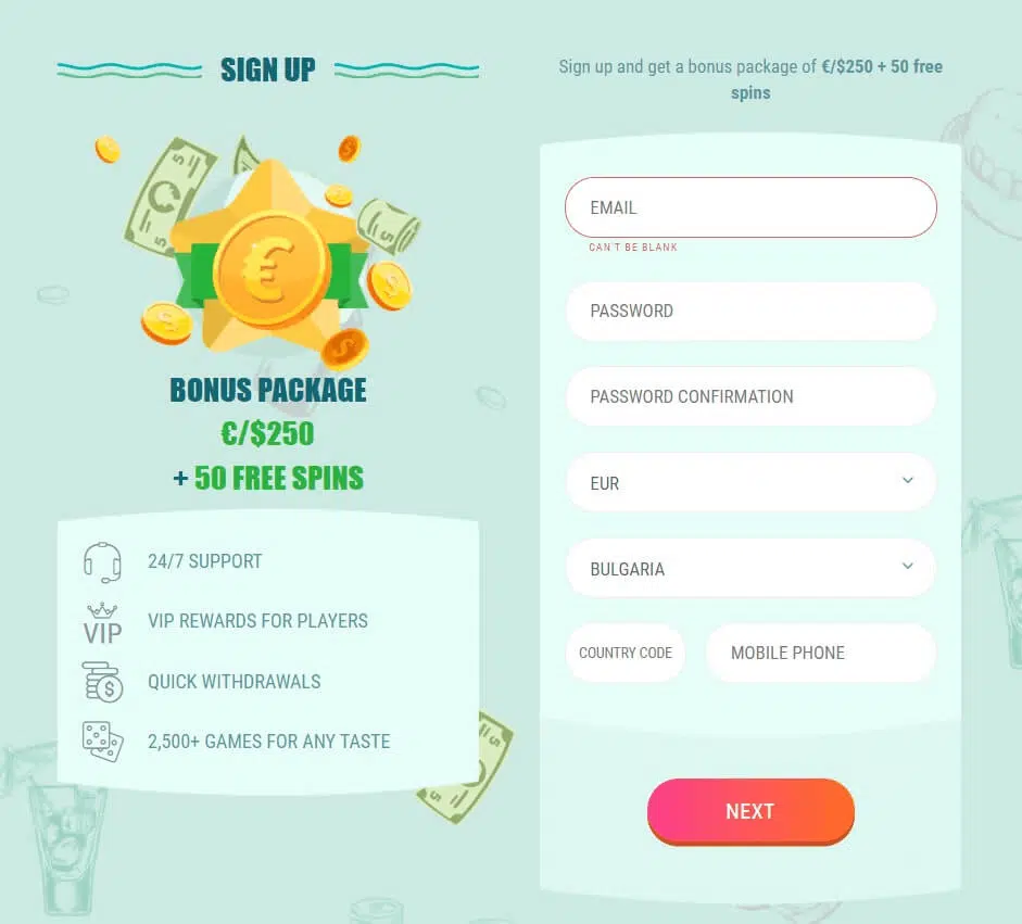 wie registriere ich mich unter Spinia