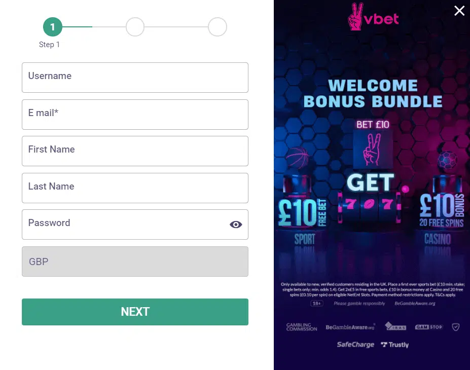 wie registriere ich mich unter Vbet