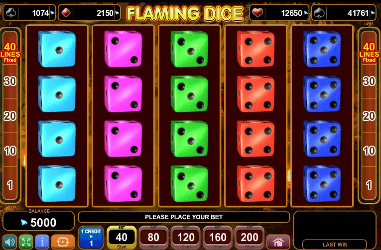 Slot-Rezension auf dem Spielautomaten Flaming Dice
