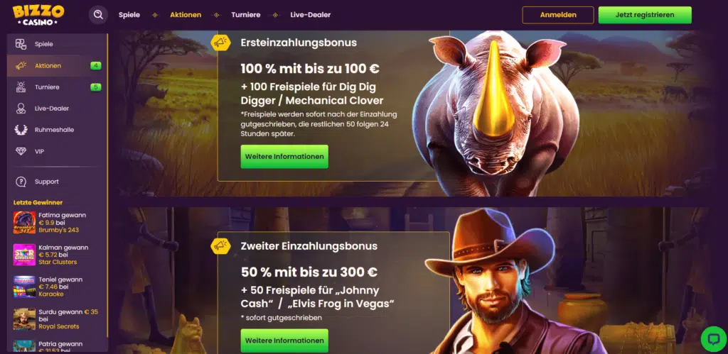 Bizzo Casino Werbeaktionen