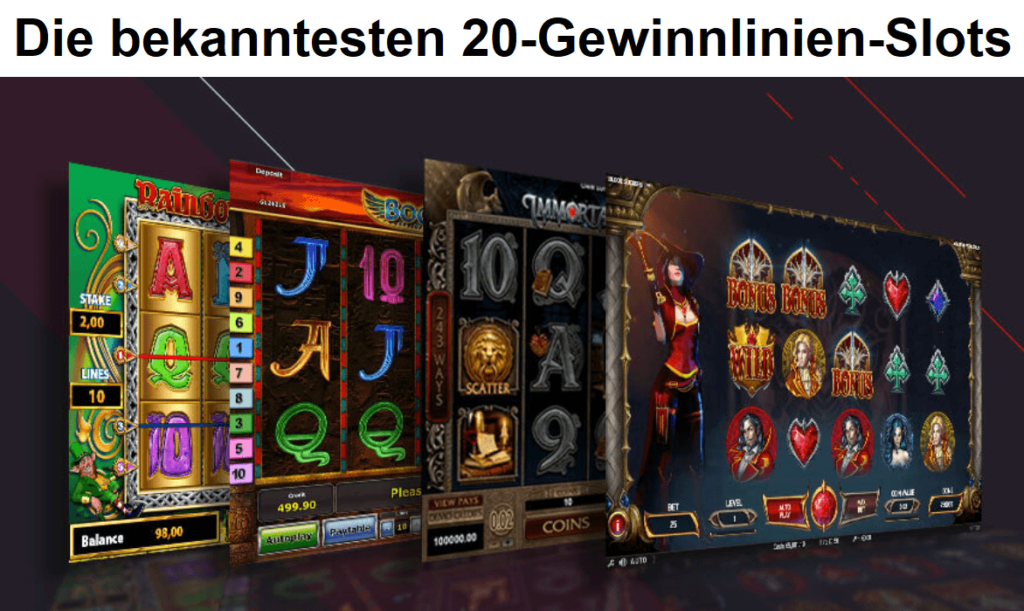 Die bekanntesten 20-Gewinnlinien-Slots