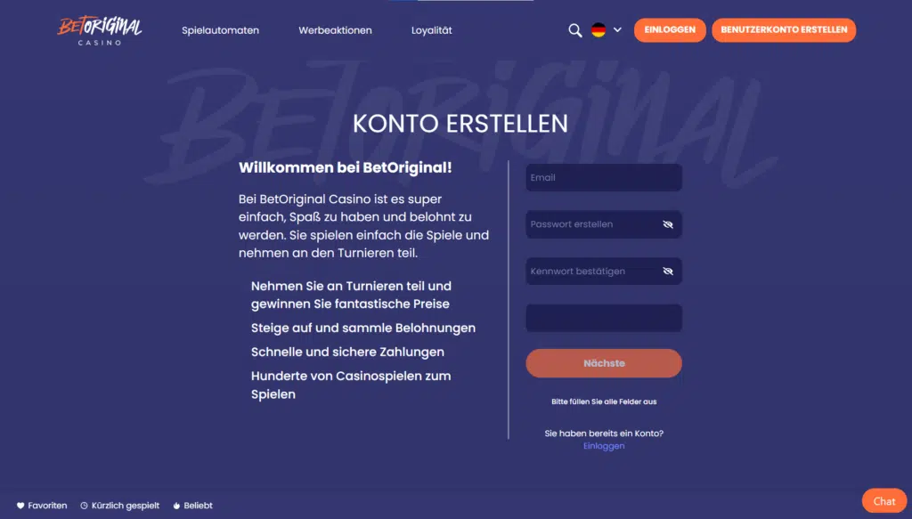 Schritt-für-Schritt-Anleitung für den Registrierungsprozess