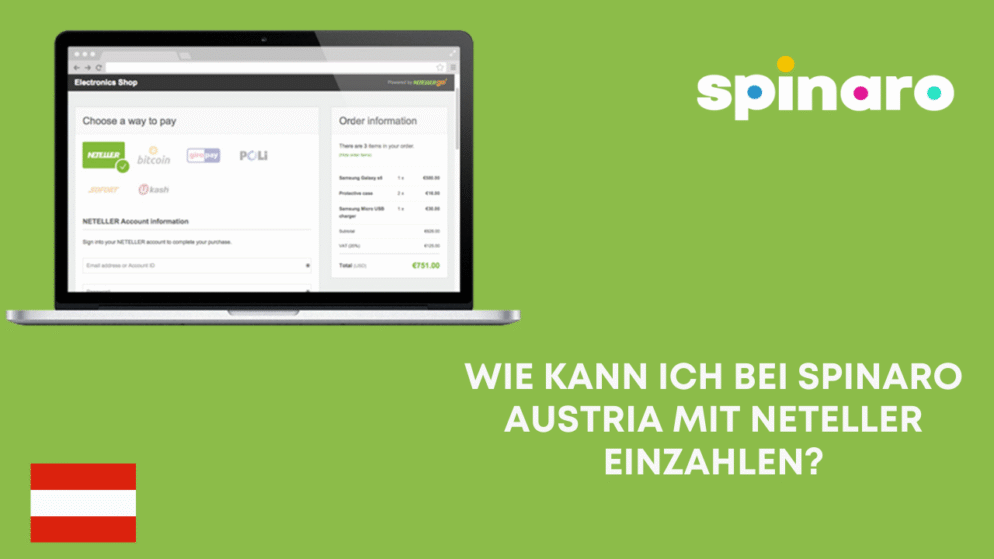 Wie kann ich bei Spinaro Austria mit Neteller einzahlen?