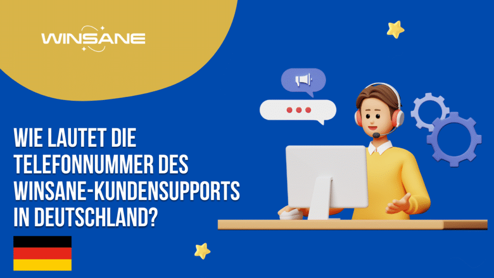 Wie lautet die Telefonnummer des Winsane-Kundensupports in Deutschland?