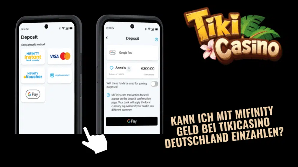 Kann ich mit MiFinity Geld bei TikiCasino Deutschland einzahlen?