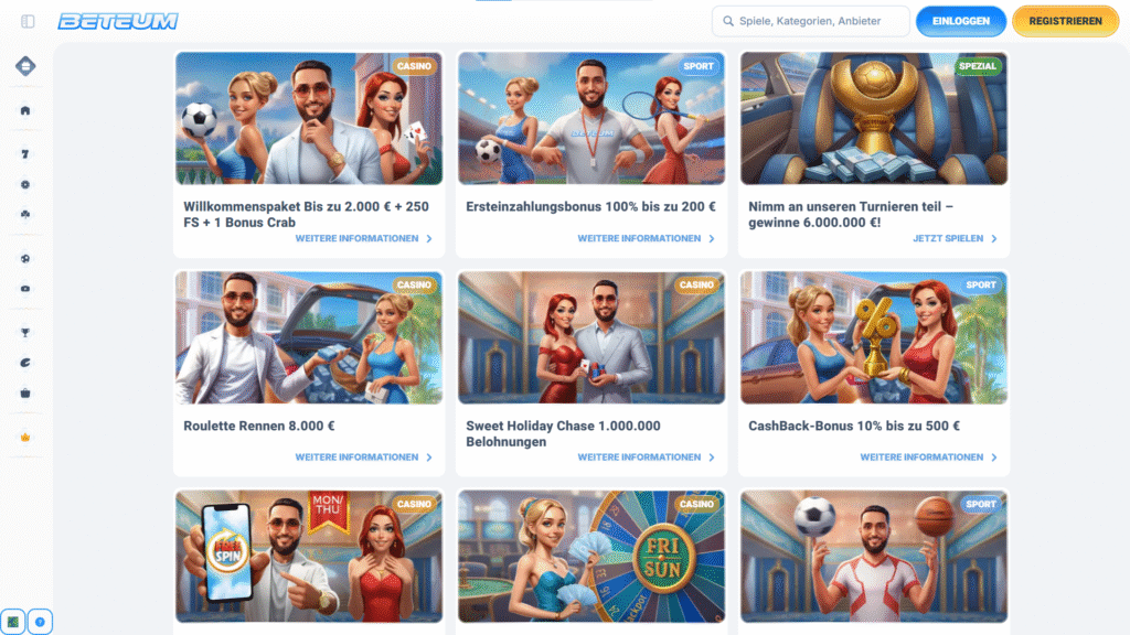 Willkommensbonus und Bonusbedingungen