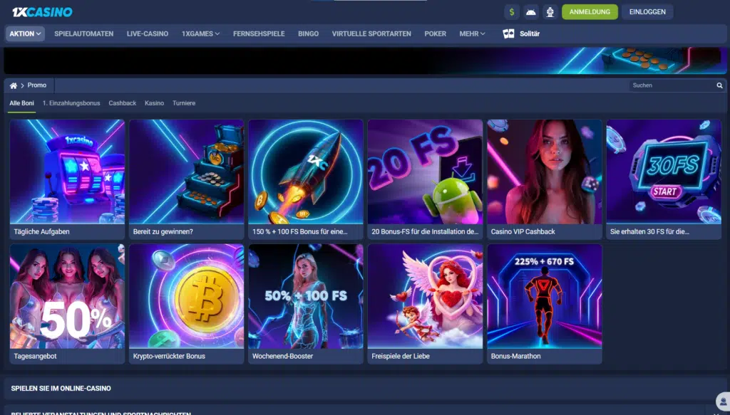 1xCasino Willkommensbonus im รberblick