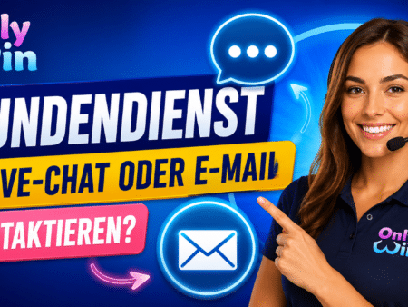 Wie kann ich den OnlyWin-Kundendienst per Live-Chat oder E-Mail kontaktieren?